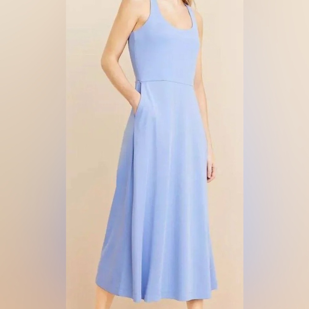 Lou & Grey Sandwashed Tank Midi Pocket Dress: Medium